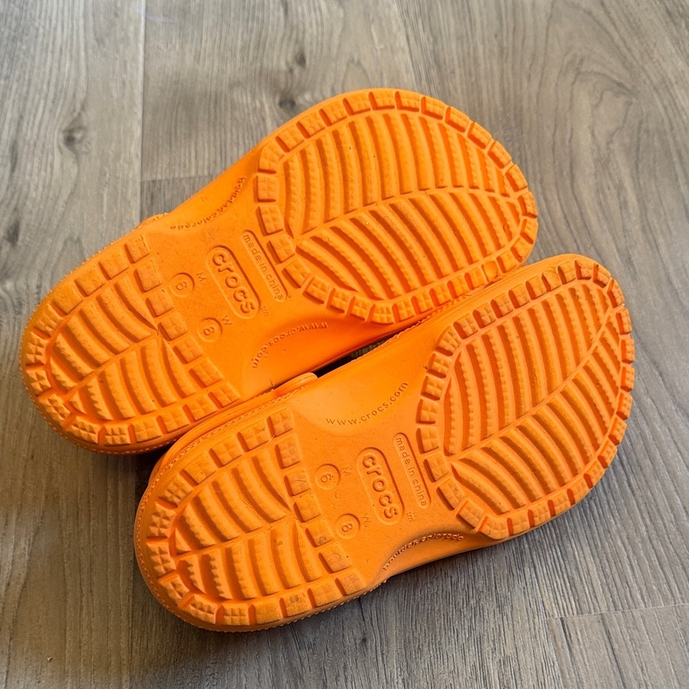CROCS Kids Vibrant Orange Sandals - Picture 2 of 8